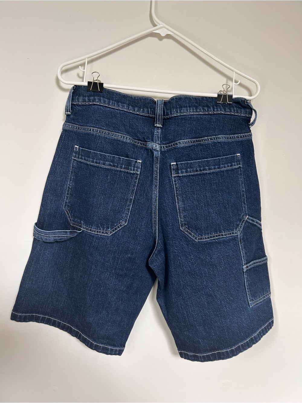 Hollister Men's Indigo Denim Carpenter Shorts - Picture 2 of 3